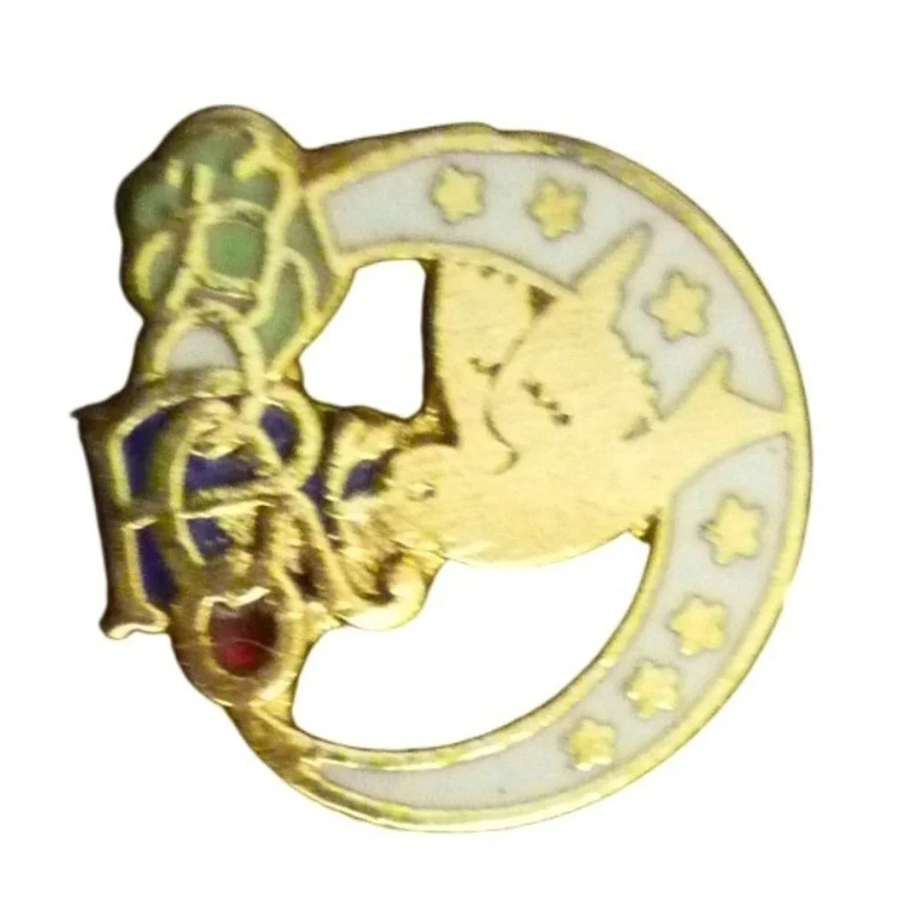 Vintage Kappa Sigma Fraternity Stick Pin Star & Crescent Enamel Greek Letter ΚΣ‎